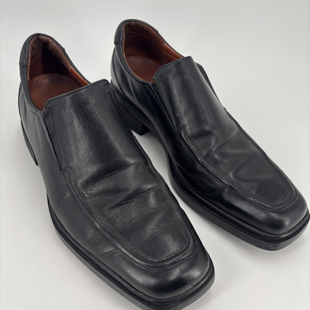 Donald J Pliner Loafers Black Leather Dress Shoes Slip On Men's Size 10M
